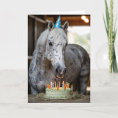 オーダーメイドの面白い馬の誕生日カード カード (正面)