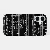オーダーメイドの音符 iPhone 16ケース (裏面横)