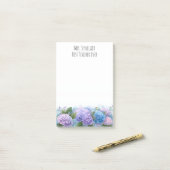 オーダーメイドの額紫陽花の花の先生への感謝 ポストイット (デスク上)