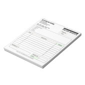 オーダーメイドの顧客請求書フォーム | 会社名 ノートパッド (回転)
