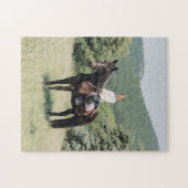 オーダーメイドの馬の写真グッズ ジグソーパズル (横)