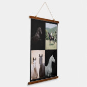 オーダーメイドの馬の写真・ウマのインテリアアート 吊り下げ型タペストリー (傾斜あり)