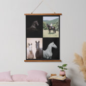 オーダーメイドの馬の写真・ウマのインテリアアート 吊り下げ型タペストリー (寝室)