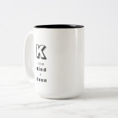 オーダーメイドの高級ほめ言葉マグカップ Kind K ツートーンマグカップ (正面左)