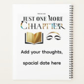 オーダーメイドの高級"Just One More Chapter"プランナー プランナー手帳 (裏面)