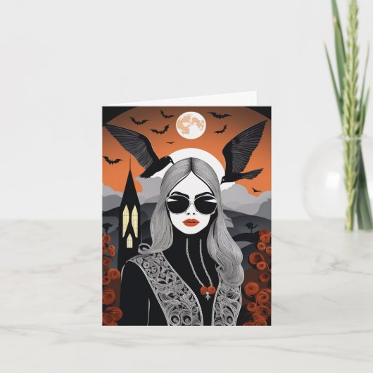 オーダーメイドの魔女のような雰囲気の折りたたみカード シーズンカード (正面)
