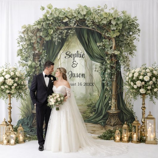オーダーメイドの魔法の門の結婚式背景幕 タペストリー