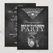 オーダーメイドの黒板ハウスウォーミンパーティー招待状 招待状 (正面/裏面)