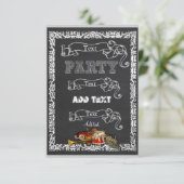 オーダーメイドの黒板男子パーティ招待状レトロなおもちゃ 招待状 (スタンド正面)