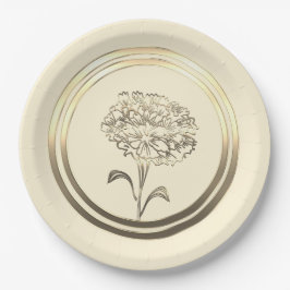 オーダーメイドの1月カーネーション ペーパープレート