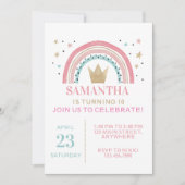 オーダーメイドの1歳 2歳 10歳 20歳 30歳 40歳 誕生日 招待状 (正面)