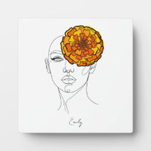 オーダーメイドの10月誕生花肖像画