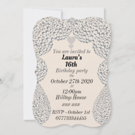 オーダーメイドの16歳誕生日パーティー招待状 招待状