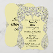 オーダーメイドの16歳誕生日パーティー招待状 招待状 (正面/裏面)