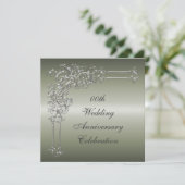 オーダーメイドの25周年結婚記念日パーティー招待状 招待状 (スタンド正面)