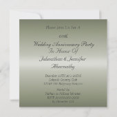 オーダーメイドの25周年結婚記念日パーティー招待状 招待状 (裏面)