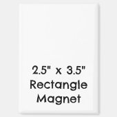 オーダーメイドの2.5" x 3.5"角形 マグネット (正面)