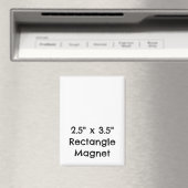 オーダーメイドの2.5" x 3.5"角形 マグネット (インサイチュ (食洗機))