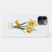 オーダーメイドの3月の誕生花 水仙デザイン Case-Mate iPhoneケース (裏面(横))