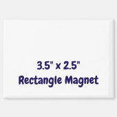 オーダーメイドの3.5" x 2.5"の長方形 マグネット (正面)