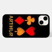 オーダーメイドの4つのスート Case-Mate iPhoneケース (裏面 (横))