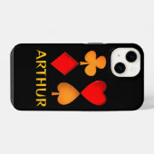 オーダーメイドの4つのスート iPhoneケース (裏面横)