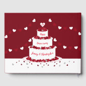 オーダーメイドの40周年ルビー結婚記念日ケーキ ゲストブック (裏面)