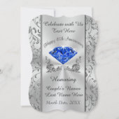 オーダーメイドの45周年結婚記念日の招待状 招待状 (正面)