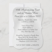 オーダーメイドの45周年結婚記念日の招待状 招待状 (裏面)