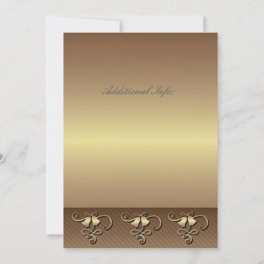 オーダーメイドの50周年ゴールド招待状 招待状 (裏面)