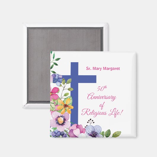 オーダーメイドの50周年修道院宗教生活 マグネット (正面/裏面)