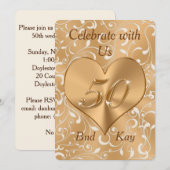 オーダーメイドの50周年招待状 招待状 (正面/裏面)