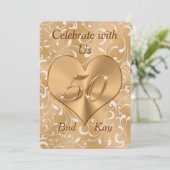 オーダーメイドの50周年招待状 招待状 (スタンド正面)