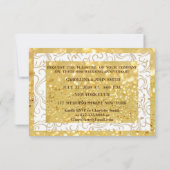 オーダーメイドの50周年結婚記念日招待状 招待状 (裏面)