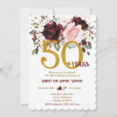 オーダーメイドの50周年結婚記念日 招待状 (正面)