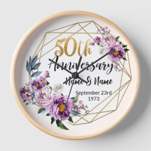 オーダーメイドの50周年記念ギフト 壁時計