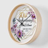 オーダーメイドの50周年記念ギフト 壁時計 (傾斜)