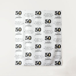 オーダーメイドの50歳の誕生日パーティーバックドロップ タペストリー