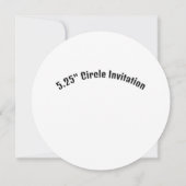 オーダーメイドの5.25インチ円形招待状 招待状 (裏面)