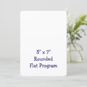 オーダーメイドの5" x 7" Rounded Flat プログラム (スタンド正面)
