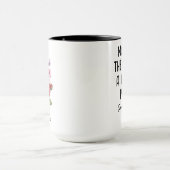オーダーメイドの6月の誕生花 - 名前入り マグカップ (中央)