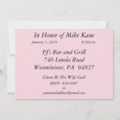 オーダーメイドの60歳誕生日パーティー招待状 招待状 (裏面)