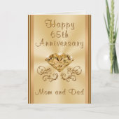 オーダーメイドの65周年結婚記念日カード カード (正面)