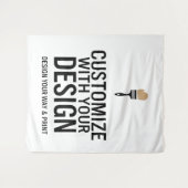 オーダーメイドの68x80インチ カスタマイズされた企業ロゴ入り  タペストリー (正面(横))