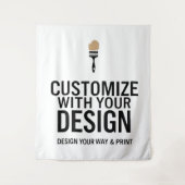 オーダーメイドの68x80インチ カスタマイズされた企業ロゴ入り  タペストリー (正面)