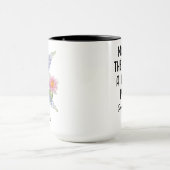 オーダーメイドの7月誕生花 - 名前入りギフト マグカップ (中央)
