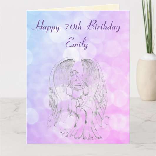 オーダーメイドの70歳誕生日 カード (正面)
