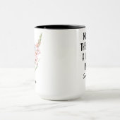 オーダーメイドの8月誕生花 - 名前入り マグカップ (中央)