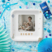 オーダーメイドの8歳の誕生日記念ナプキン ペーパープレート (パーティー)