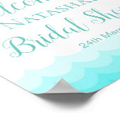 オーダーメイドの8x10インチ マーメイドと波のサイン ポスター (角)